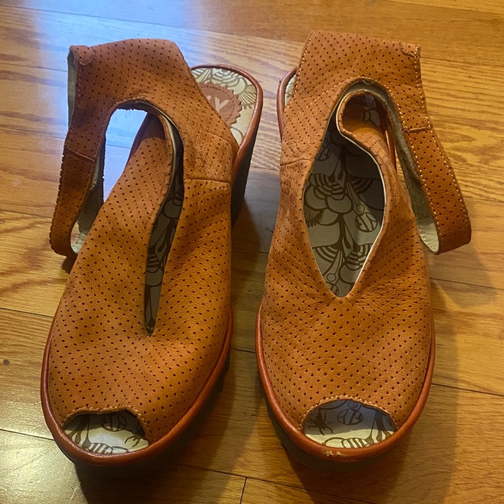Fly London Yala Peep Toe Wedge